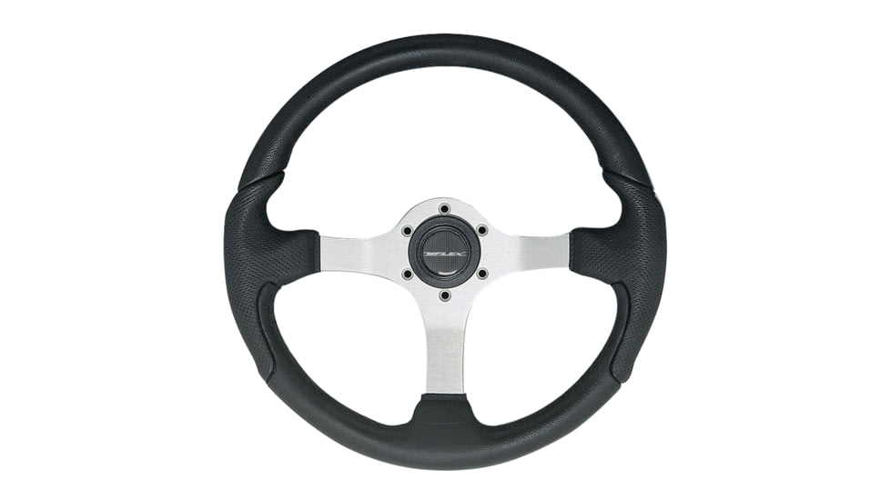 Uflex USA 61813P Steering Wheel Grip With Silver Spokes, Black, NISIDA-B/S