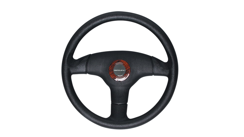 Uflex USA Antigua Steering Wheel With Burlewood, Black, V60BRC