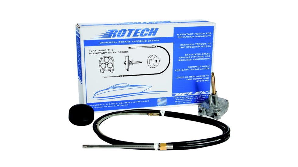Uflex USA Rotech 9' Rotary Steering Package - Cable, Bezel, Helm 35944