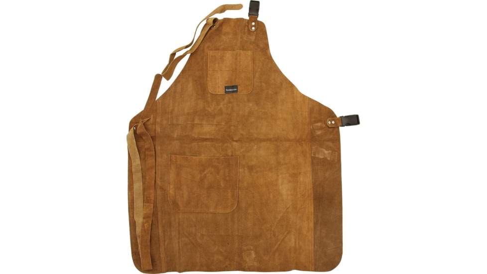 UJ Ramelson Three Pocket Carvers Apron, Brown Suede, 3 POCKET LEATHER APRON