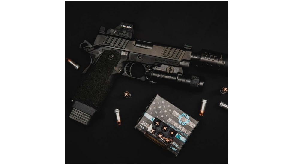 ULTIMATE AMMUNITION 9mm Luger 90Grain +P FTM Centerfire Pistol Ammo, 20 Rounds, 4023