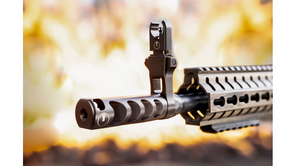 Ultradyne C4 Dynamount Flip-up Front/Rear Sight Set w/Apollo Compensator, .308/7.62, 5/8x24, Black, UD10830