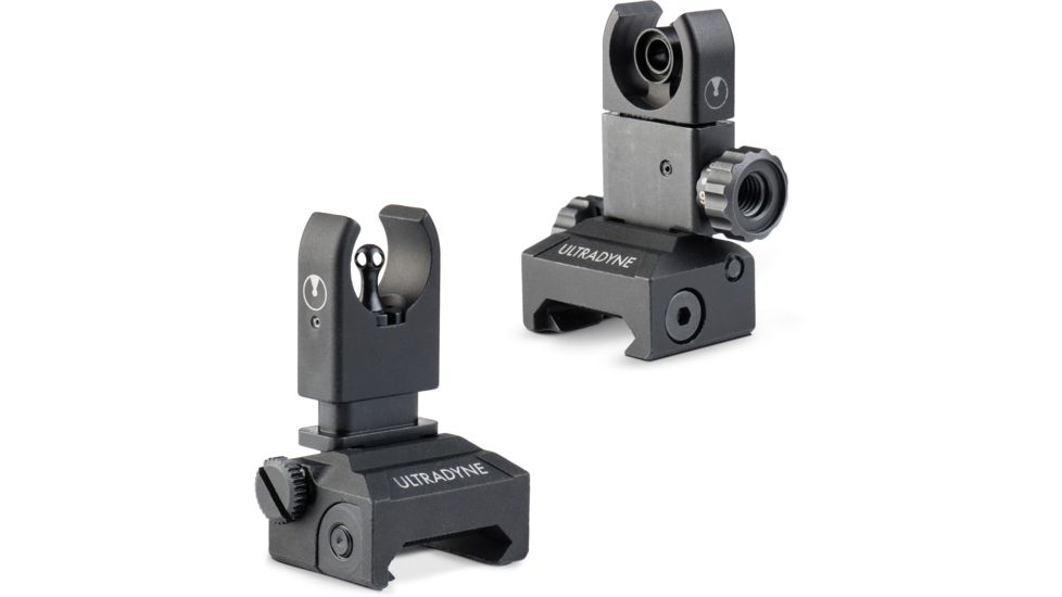 Ultradyne C4 Flip-Up Front/Rear Sight Set, Black, UD10480