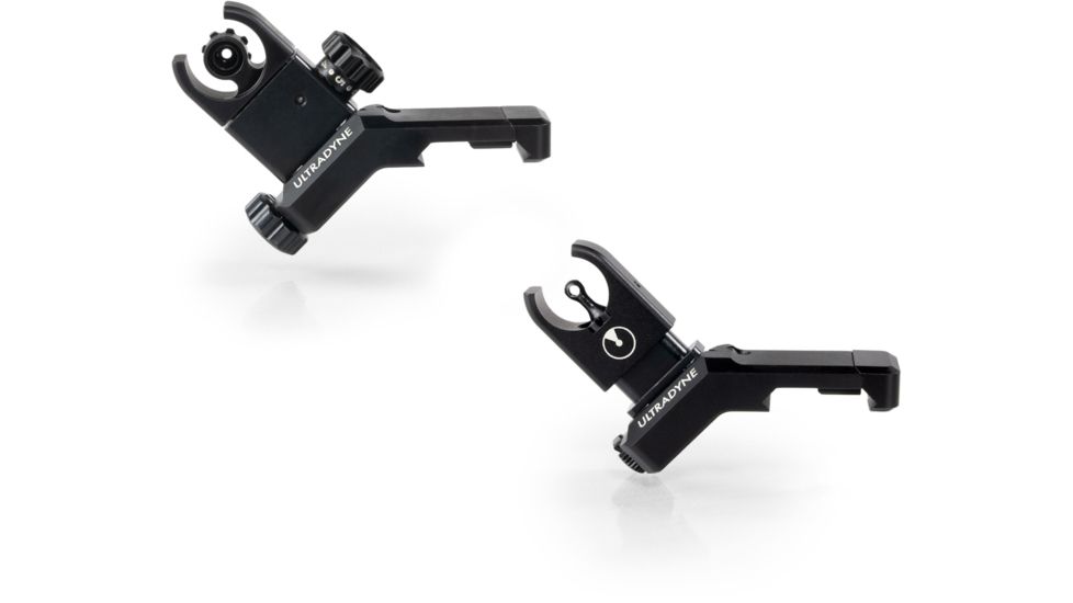 Ultradyne C4 Offset Flip-Up Front/Rear Sight Set, Black, UD10880