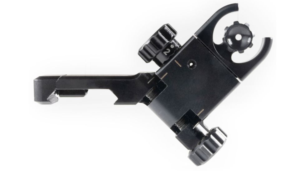 Ultradyne C4 Offset Flip-Up Rear Sight, Picatinny Mount, Black, UD10840