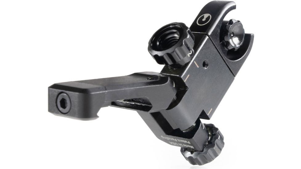 Ultradyne C4 Offset Flip-Up Rear Sight, Picatinny Mount, Black, UD10840