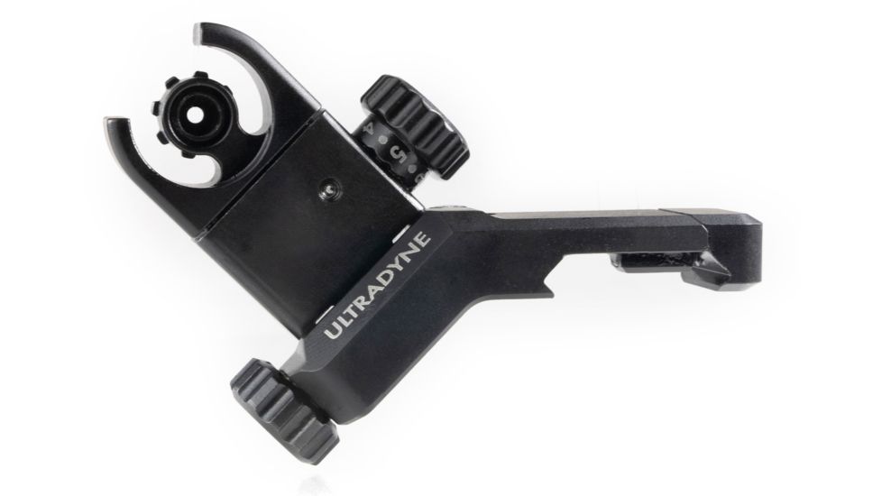 Ultradyne C4 Offset Flip-Up Rear Sight, Picatinny Mount, Black, UD10840