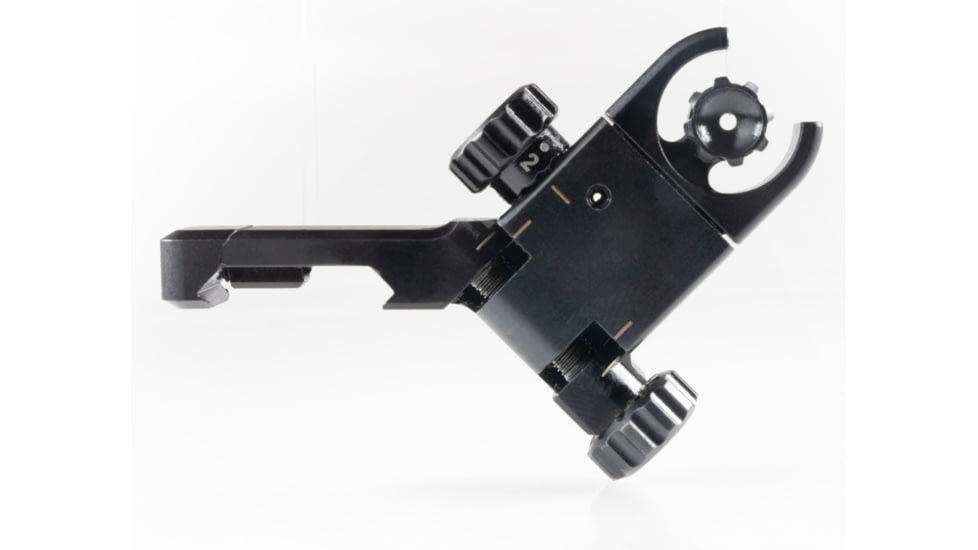 Ultradyne C4 Offset Folding Rear Sight RH UDBlack 308/7.62, Black, UD10890