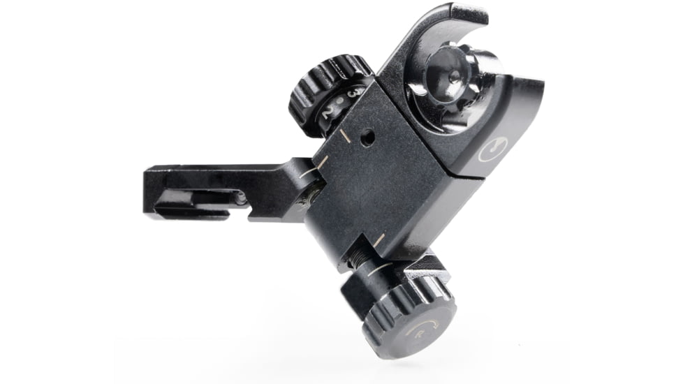 Ultradyne C4 Offset Folding Rear Sight RH UDBlack 308/7.62, Black, UD10890