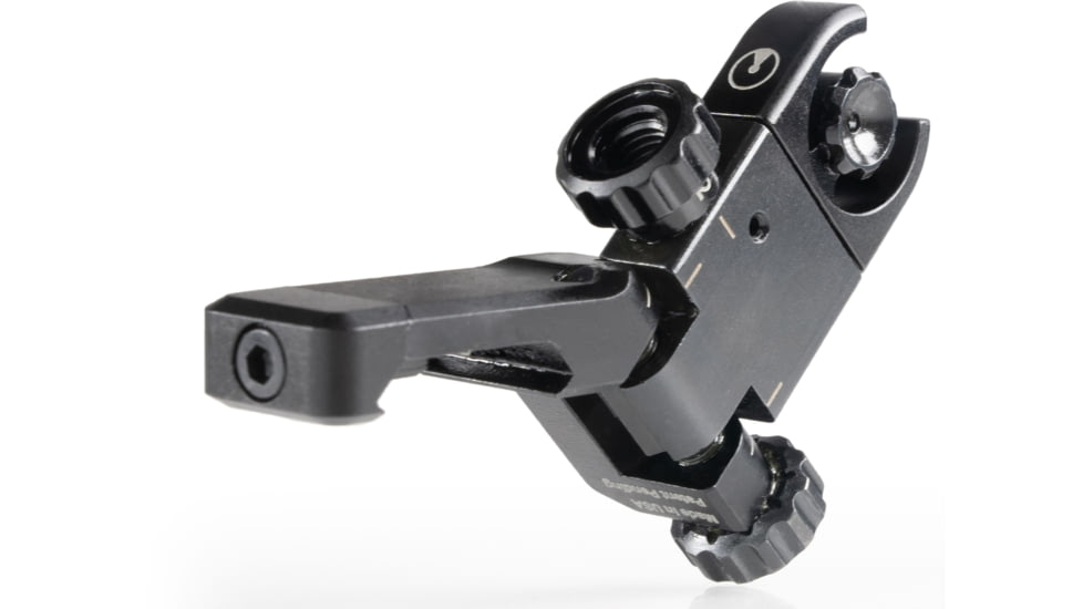 Ultradyne C4 Offset Folding Rear Sight RH UDBlack 308/7.62, Black, UD10890