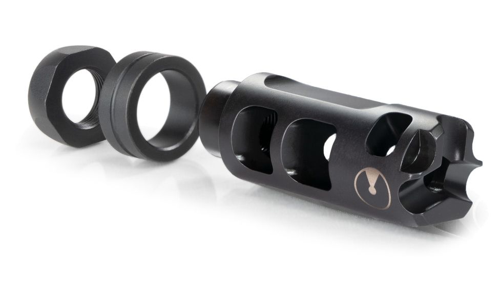 Ultradyne Pulse Compensator Muzzle Brake, AR-15, .223/5.56, 1/2-28in, .865in Outside Diameter, 416 SS, Salt Bath Nitride, Black, UD11160