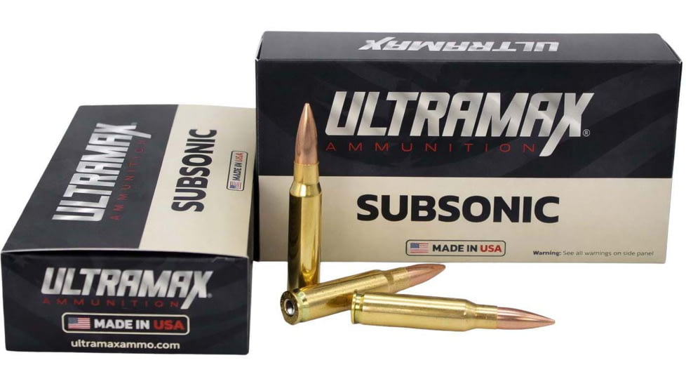 Ultramax .308 Winchester 175 grain Subsonic Rifle Ammo, 20 Rounds, ULT-308-1-N