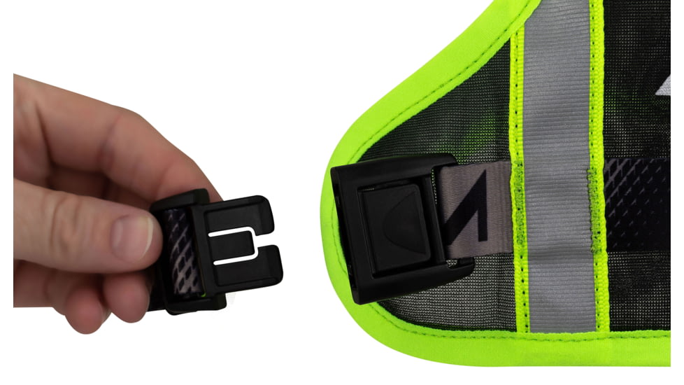 Ultraspire Neon Reflective Vest, Black/Lime, UA125BK