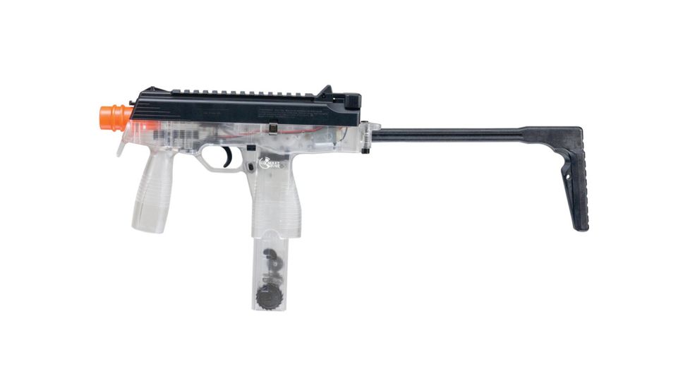 Umarex Combat Zone MAG-9 Electric Airsoft Gun w/120-Round 6mm Airsoft Magazine, Clear 2272111