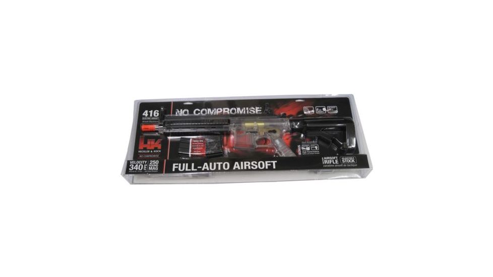 Umarex HK 416 AEG Semi/Full Auto Airsoft Rifle,6mm cal,250 Round,Clear 77004