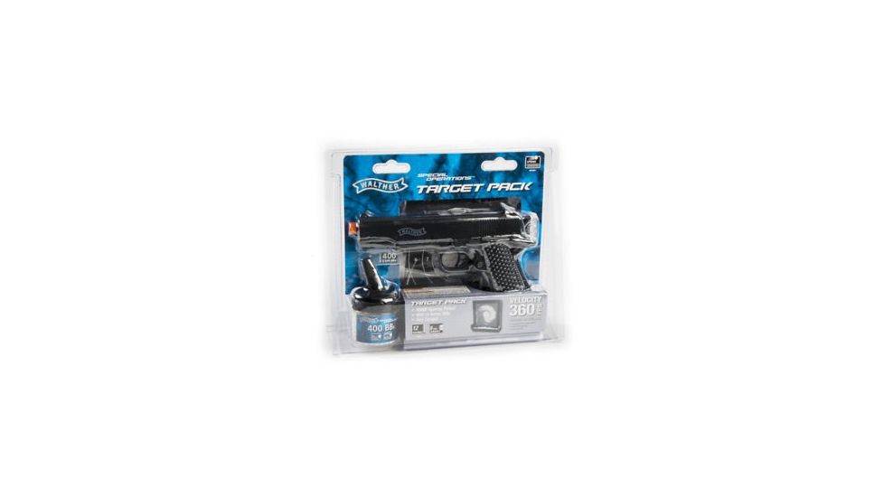 Umarex Walther Airsoft Target Pack w/1911 Spring Airsoft Pistol, Black 2230115