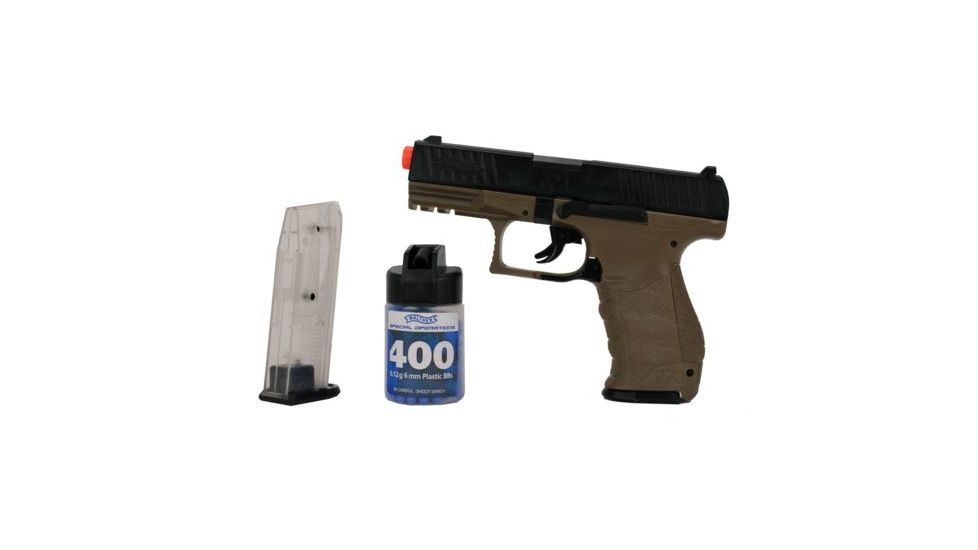 Umarex Walther PPQ SpecOPS Airsoft Pistol,6mm cal,15 Round,Dark Earth Brown 107939