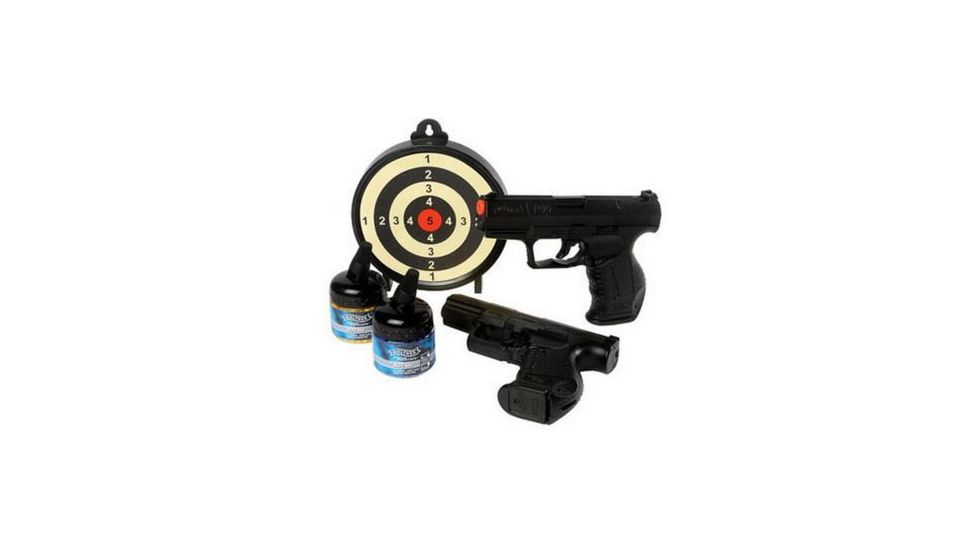 Umarex Walther SpecOp P99 Airsoft Duelers Kit w/2 Black Spring Pistols and Gel Airsoft Target 62672