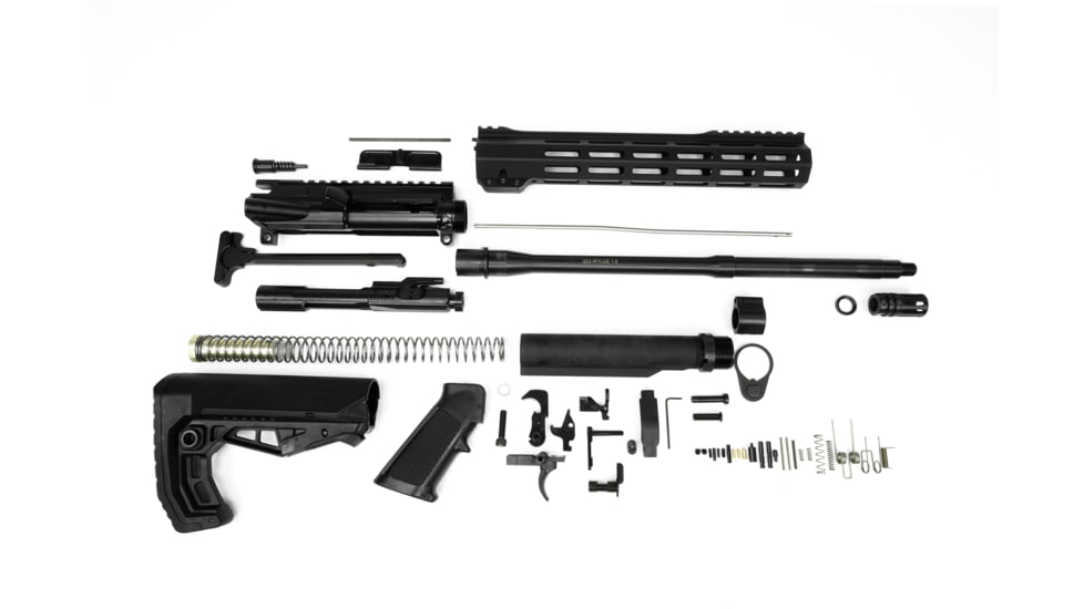 UnbrandedAR AR15 Rifle Build Kit, 16in Barrel, 12in Rail, Black, 223WYBK0000