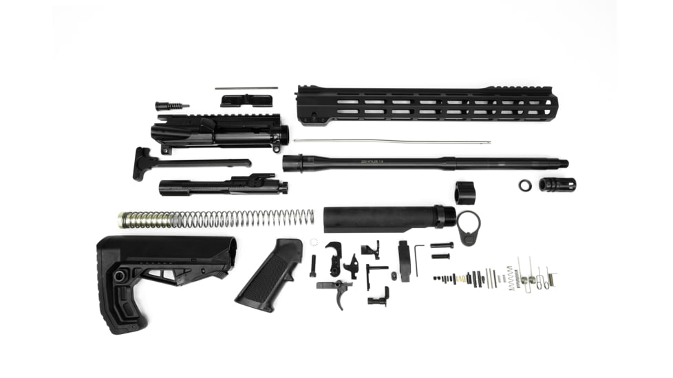 UnbrandedAR AR15 Rifle Build Kit, 16in Barrel, 15in Rail, Black, 223WYBK0001