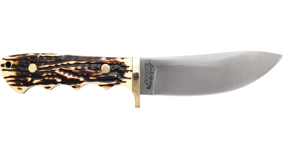 Uncle Henry 183UH Elk Next Gen Fixed Blade Skinner Knife, 4.5in, 7Cr17MoV Blade, 4.5in, Staglon Handle, 1116408