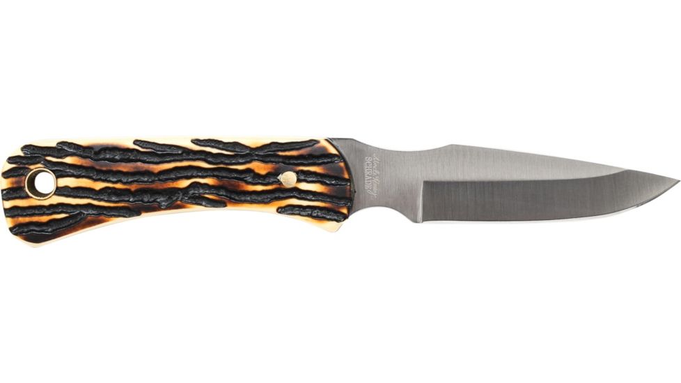 Uncle Henry 2 pc. Elk Hunter Drop Point and Caping Full Tang Fixed Blade Knife Combo, Black / Silver, Medium UHCOM2CP