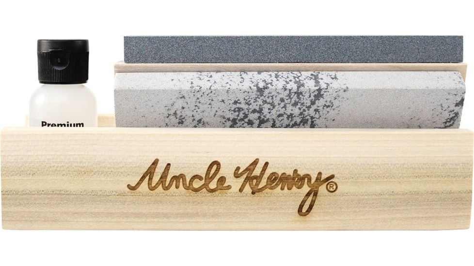 Uncle Henry 6in Tri-Hone Set, Coarse Stone, Black / Silver, Medium