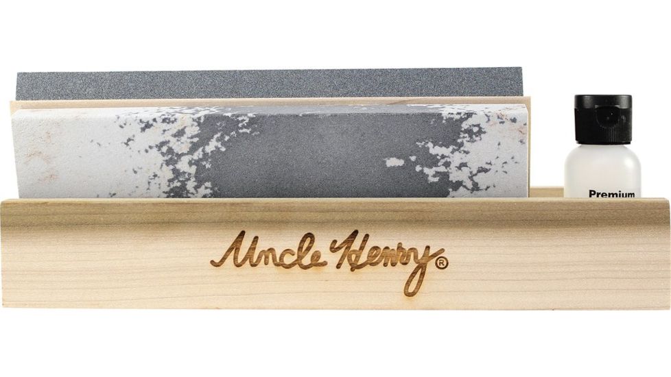 Uncle Henry 8in Tri-Hone Set, Coarse Stone, Black / Silver, Medium