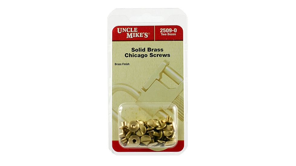 Uncle Mike's Brass Chicago Screws, 24 Pack - 2509-0