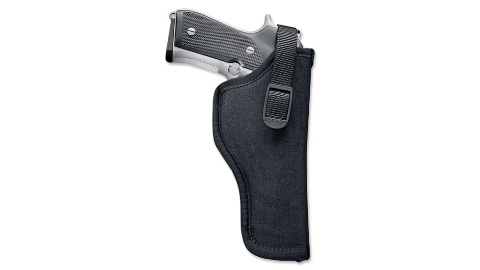 Uncle Mike's 5-6 inch Barrel Dbl/Single Action Revolver Black Hip Holster, Left Hand, 81082