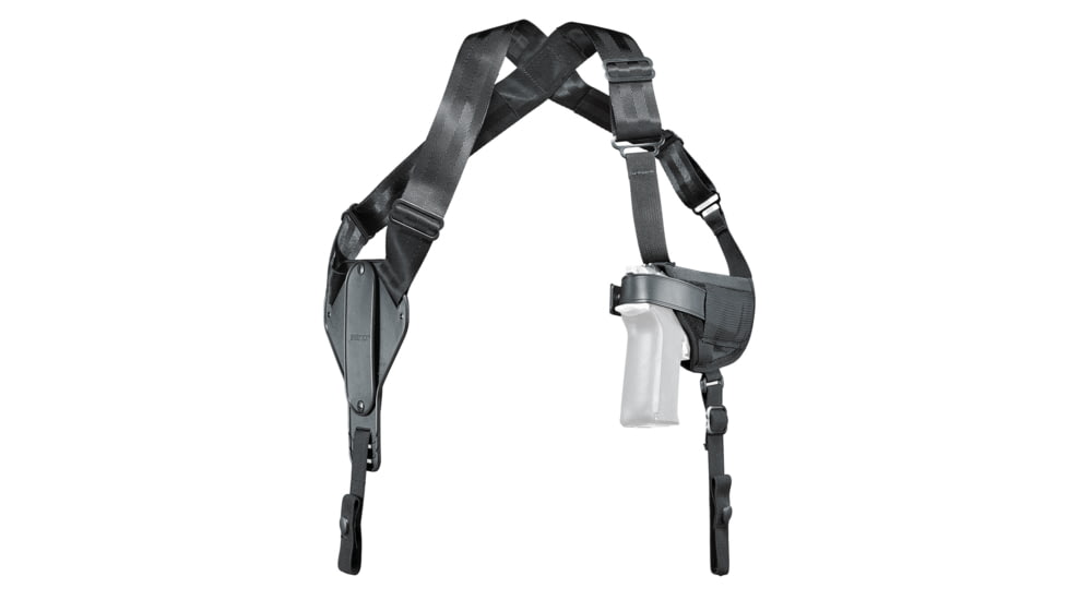 Uncle Mike's Nylon Horizontal Shoulder Holster, #15, 3.75in Barrel Autos, Ambidextrous, Black, 87150A