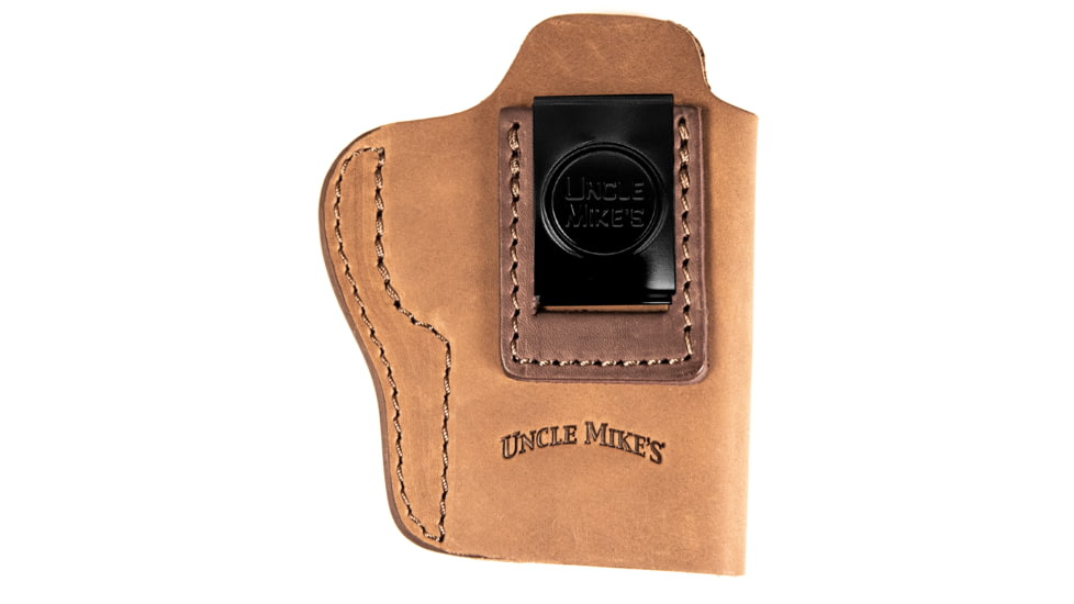 Uncle Mike's IWB Leather Belt Size 04 Holster, Glock 17/19, Right Hand, Brown, UMIWB4BRWR