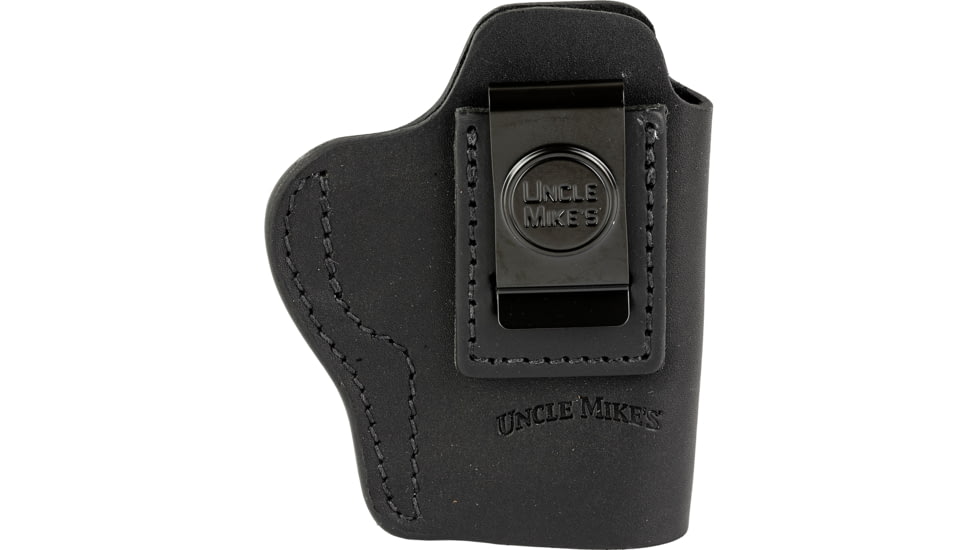 Uncle Mike's IWB Leather Belt Size 04 Holster, Glock 17/19, Right Hand, Matte Black, UMIWB4MBLR