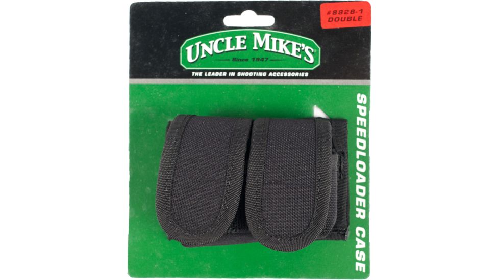 Uncle Mike's KODRA Universal Double Speedloader Case, Velcro Closure, Black 8828-1