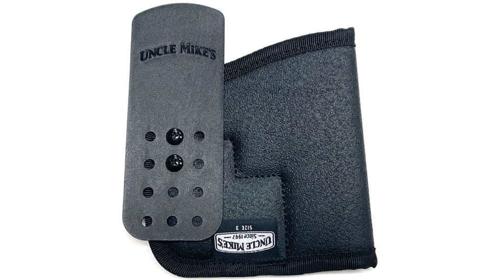 Uncle Mikes Advanced Concealment Inside The Pocket Holster, Size 3, Revolver Holster, Black, 871030