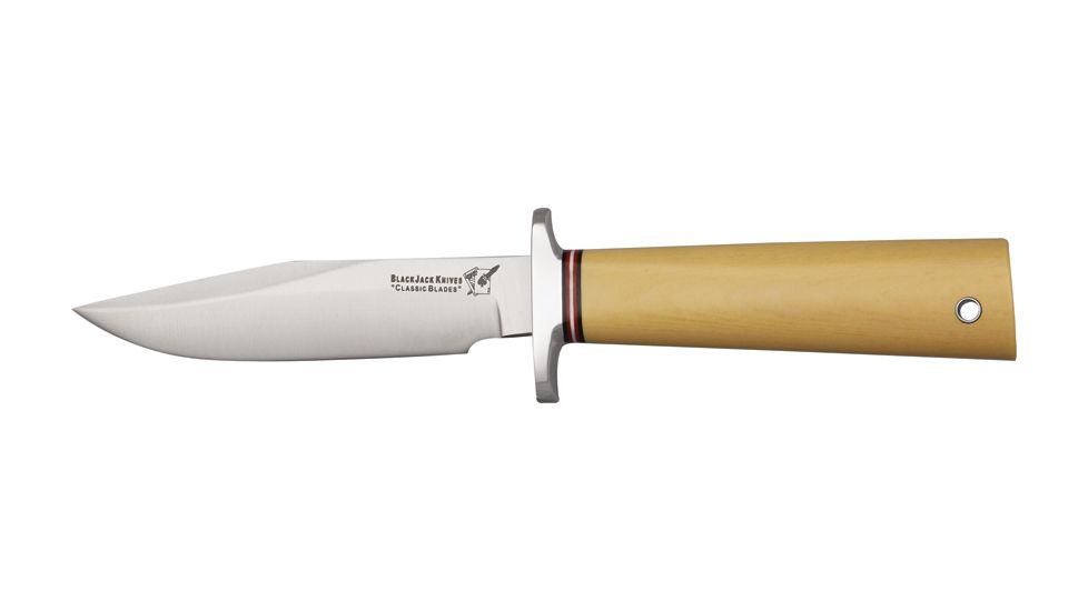 Uncle Mikes Classic Model 4 Fixed Blade Knife, 3.75in, A-2 Tool Steel, Antique Ivory Micarta Handle BCB4AM