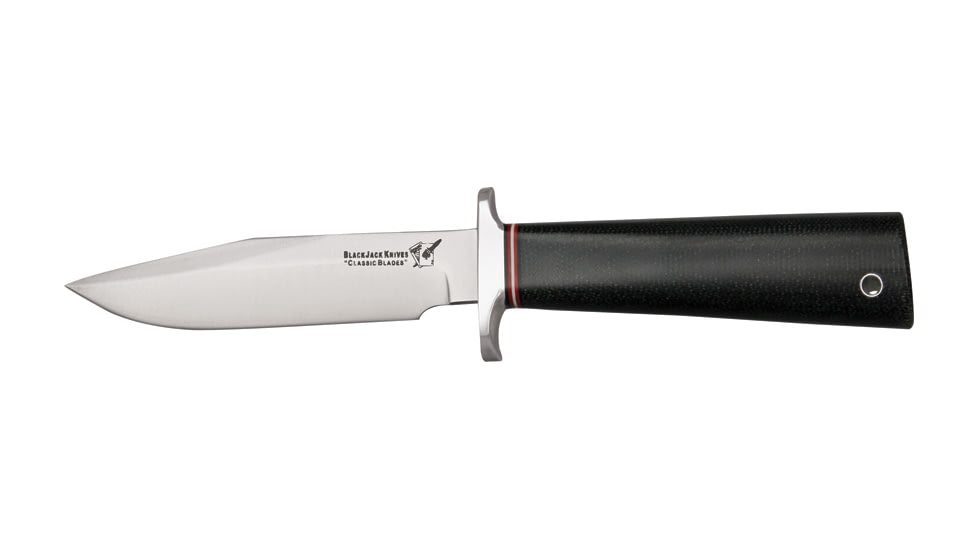 Uncle Mikes Classic Model 4 Fixed Blade Knife, 3.75in, A-2 Tool Steel, Black Canvas Micarta Handle BCB4BC