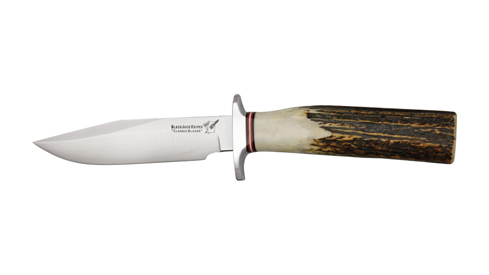 Uncle Mikes Classic Model 4 Fixed Blade Knife, 3.75in, A-2 Tool Steel, Stag Handle BCB4S