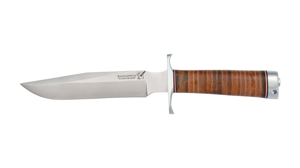 Uncle Mikes Classic Model 7 Fixed Blade Knife, 7in, A-2 Tool Steel, Stacked Leather Handle BCB7L