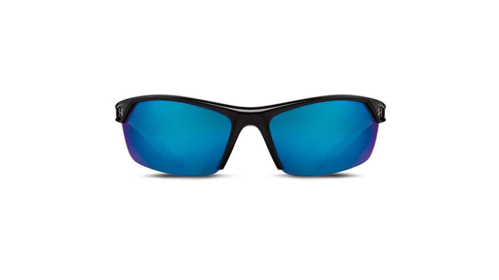 Under Armour Zone 2.0, Shiny Black Frame w/Black Rubber,Gray w/Blue ML, U8600050-000161