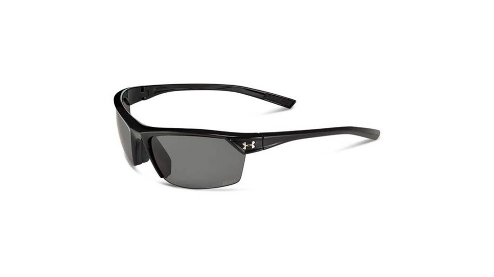 Under Armour Zone 2.0 Storm, Black w/Black Rubber,Gray Polarized Lens, U8630050-000008