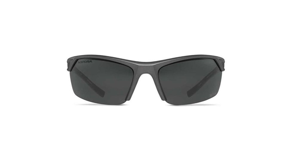 Under Armour Zone 2.0 Storm, Carbon w/Black Rubber,Gray Polarized Lens, U8630050-060608