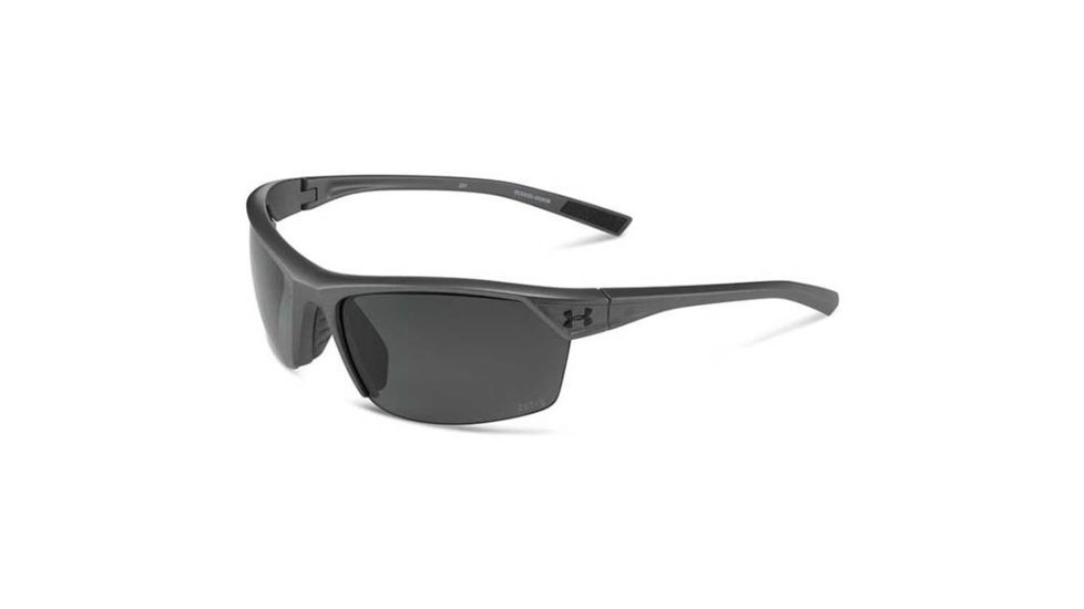 Under Armour Zone 2.0 Storm, Carbon w/Black Rubber,Gray Polarized Lens, U8630050-060608
