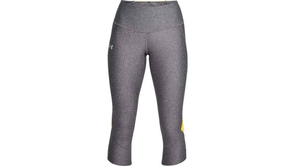Under Armour Fly Fast Capri - Women's, Charcoal Light Heather, Extra Small, 1320320-019-XS