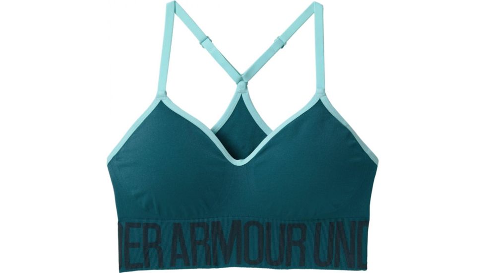 Under Armour Armour Seamless Bra  - Women's, Tourmaline Teal AFS/Deprecated/Tropical Tide, Small, 1275923-716-SM