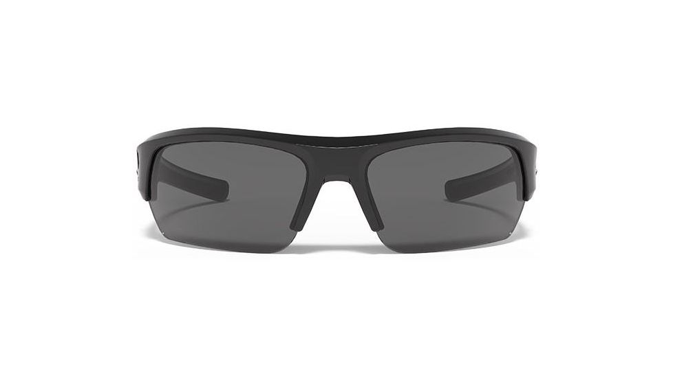 Under Armour Big Shot Sunglasses, Shiny Black/Black Frame, Gray Lens U8600085-000100