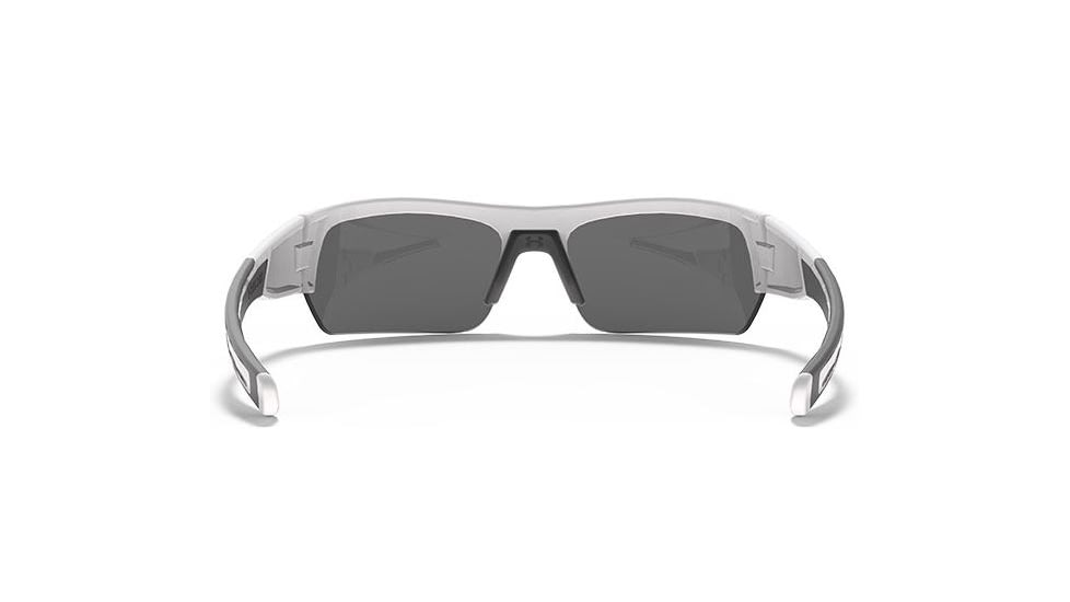 Under Armour Big Shot Sunglasses, Shiny White/Gray Frame,Orange Multiflection Lens U8600085-100941