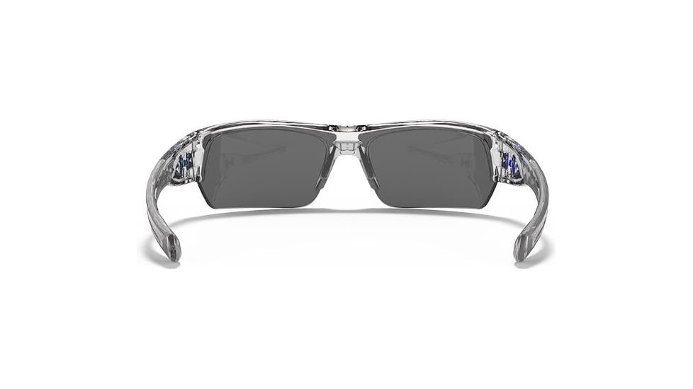 Under Armour Big Shot Sunglasses, Crystal/Frosted Frame,Gray/Blue Multiflect Lens U8600085-141561
