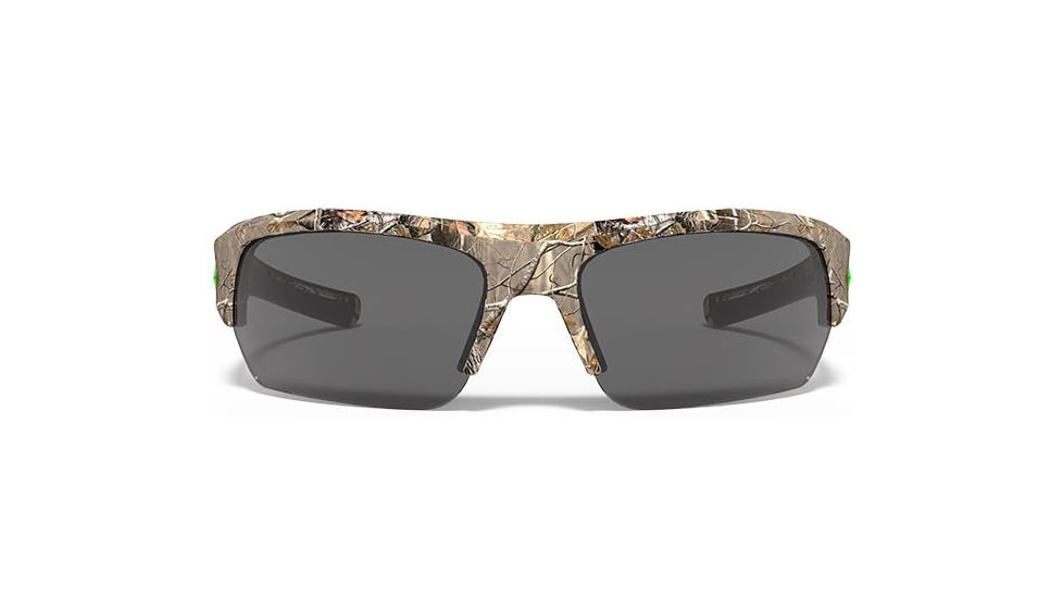 Under Armour Big Shot Sunglasses, Satin Real Tree/Black Frame, Gray Lens U8630085-878700