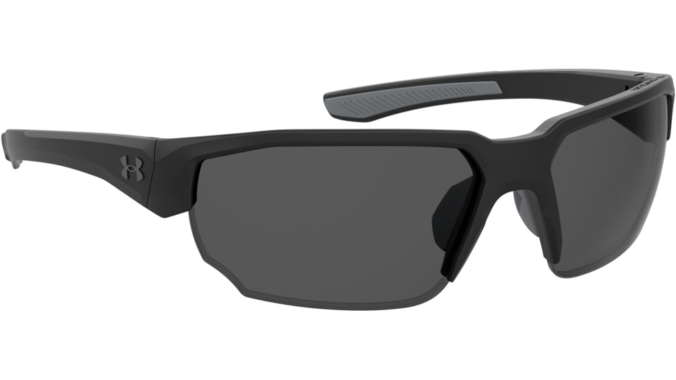 Under Armour Blitzing Sunglasses with Matte Black Frame and Grey Polarized Lens, Medium, UA0012S 003-M9